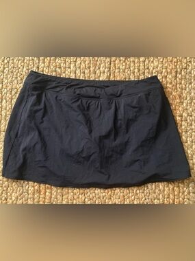 Lands End Skort Swim Bottom Plus Size 18 Women's Black Short Swim Suit